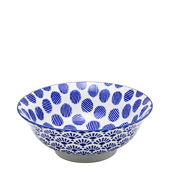 Shanghai Footed Bowl - Blue & White