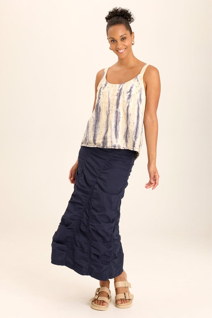 Wearables Shawnie Linen Billowy Pintuck Tank