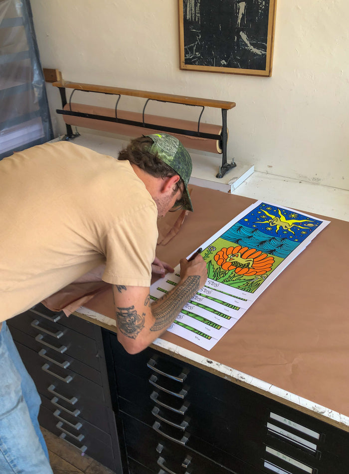 SimWorks Earth Gazer Screen Print by Nicholas Haig-Arack
