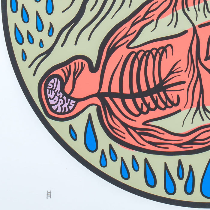 SimWorks Human Mushroom Screen Print by Nicholas Haig-Arack