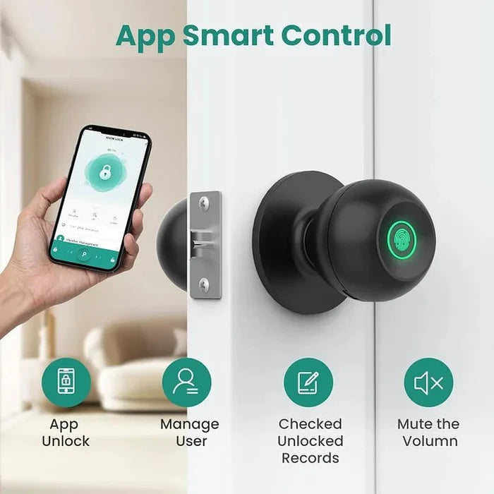 Smart Door Knobs Fingerprint Door Lock GHomeSmart® K10 - GHome Smart Official