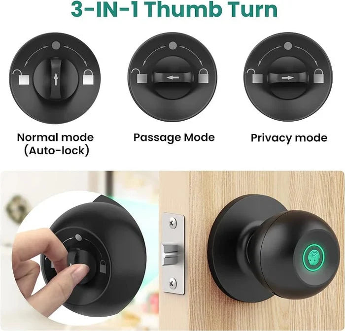Smart Door Knobs Fingerprint Door Lock GHomeSmart® K10 - GHome Smart Official