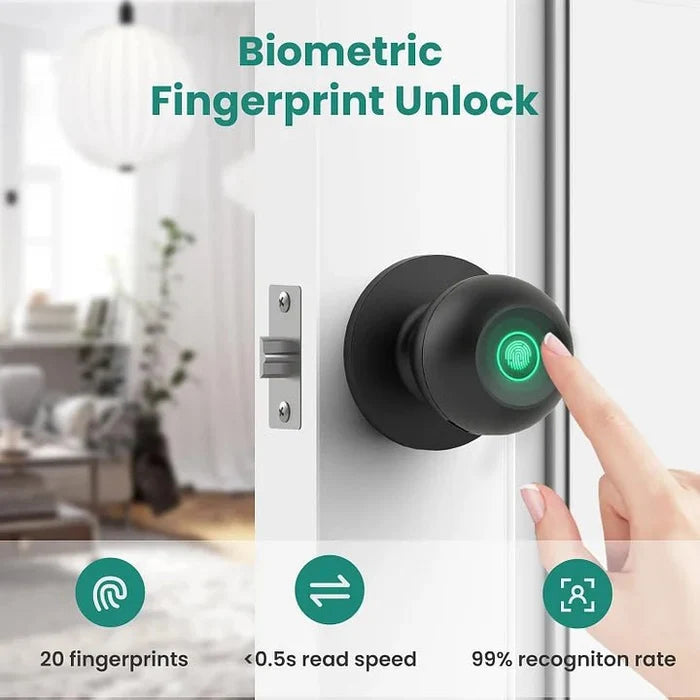 Smart Door Knobs Fingerprint Door Lock GHomeSmart® K10 - GHome Smart Official