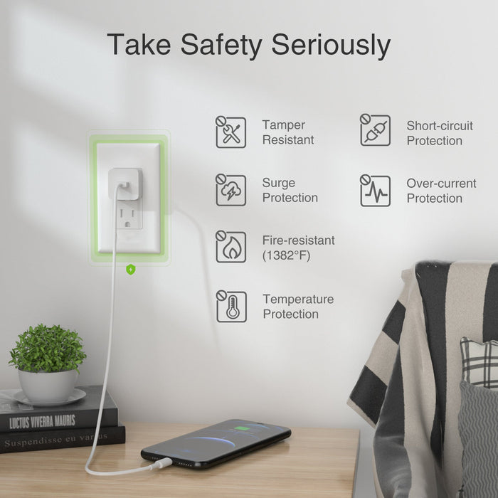 Smart in-Wall Outlet GHomeSmart® WO1 - GHome Smart Official