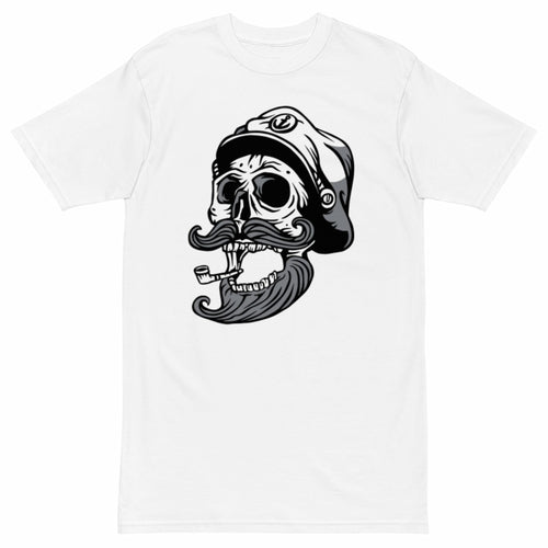 Smoking Skull Men’s premium heavyweight tee