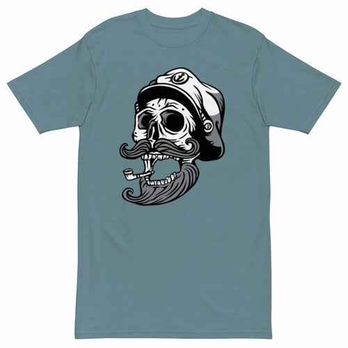 Smoking Skull Men’s premium heavyweight tee