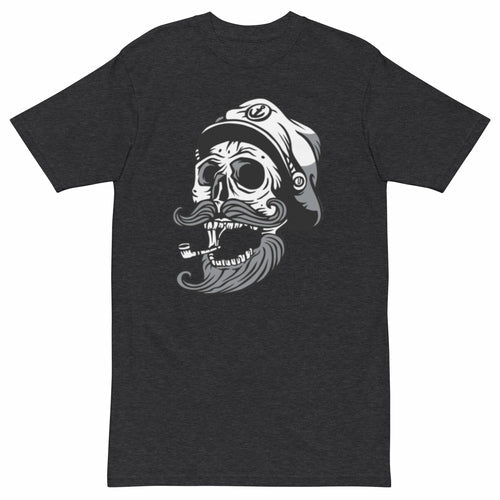 Smoking Skull Men’s premium heavyweight tee