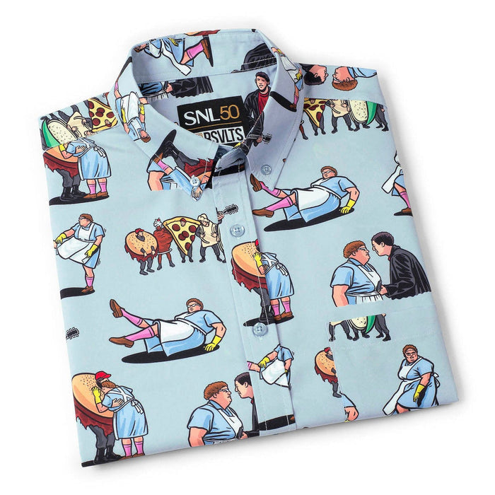 RSVLTS Saturday Night Live Short Sleeve Shirt SNL50 "Lunch Lady Land" – KUNUFLEX Short Sleeve Shirt SNL50 "Lunch Lady Land" – KUNUFLEX Short Sleeve Shirt