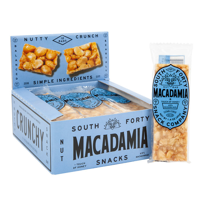 South Forty Macadamia Nut Candy Bar - 12 Count