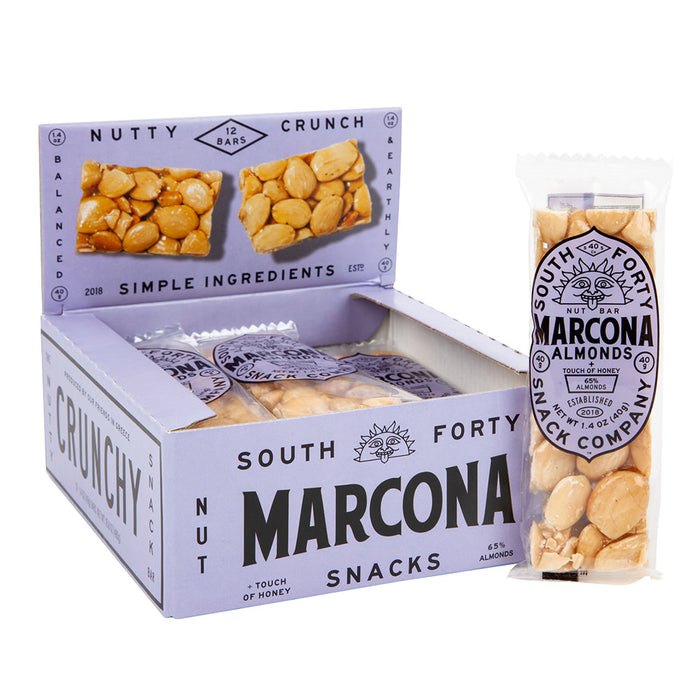 South Forty Snacks Marcona Almonds Nut Bar - 12 Count