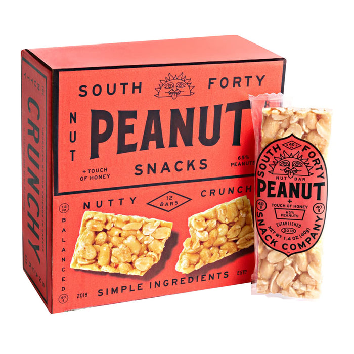 South Forty Snacks Peanut Nut Candy Bars - 12 Count