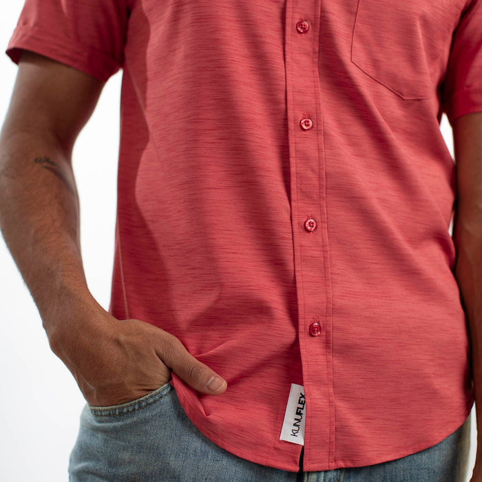 RSVLTS RSVLTS Spiced Coral – Solid Heather KUNUFLEX Short Sleeve Shirt