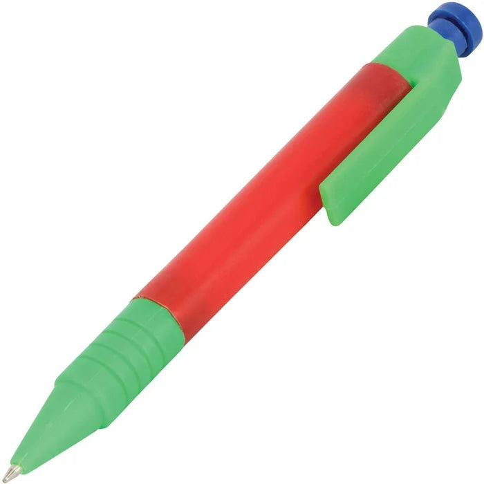 Close-up of squirt pen prank toy spraying water – fun gag gift for kids