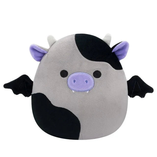 Squishmallow 12 Inch Bridgette the Cow Bat Halloween Plush Toy - Owl & Goose Gifts