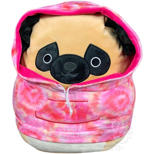 Squishmallow 16 Inch Prince the Pug with Hoodie Plush Toy - Owl & Goose Gifts
