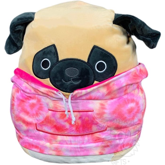 Squishmallow 16 Inch Prince the Pug with Hoodie Plush Toy - Owl & Goose Gifts