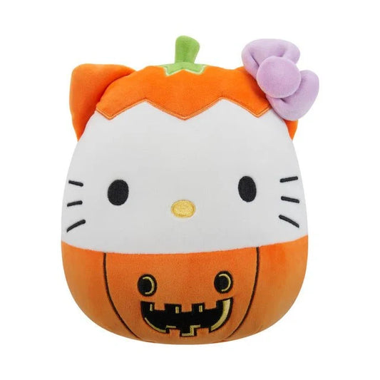 Squishmallow 8 Inch Hello Kitty Pumpkin Halloween Sanrio Plush Toy - Owl & Goose Gifts