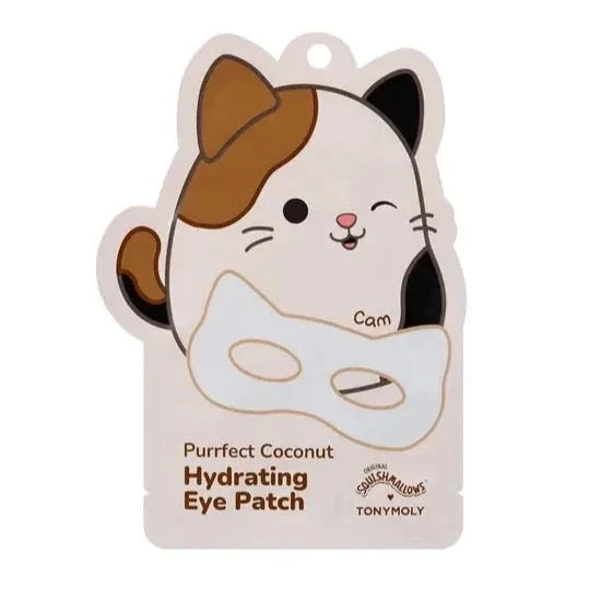Squishmallow X TONYMOLY Cam's Purrfect Coconut Hydrating Eye Mask - Owl & Goose Gifts