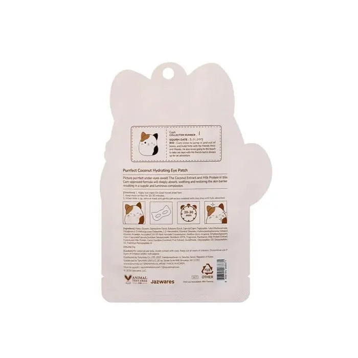 Squishmallow X TONYMOLY Cam's Purrfect Coconut Hydrating Eye Mask - Owl & Goose Gifts