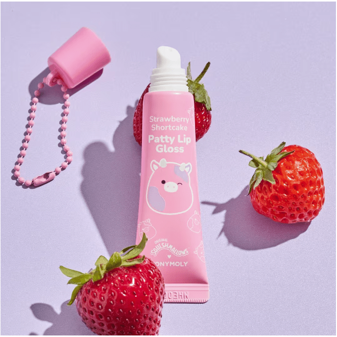 Squishmallow X TONYMOLY Patty's Strawberry Shortcake Lip Gloss - Owl & Goose Gifts
