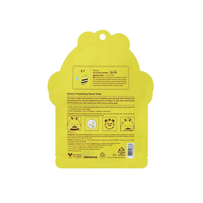 Squishmallow X TONYMOLY Sunny's Hydrating Honey + Vitamin C Sheet Mask - Owl & Goose Gifts