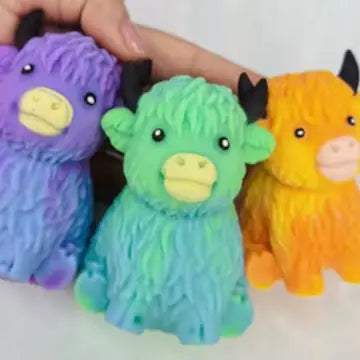 Squishy Highland Cow Dough Filled Sensory Fidget Toy - Assorted