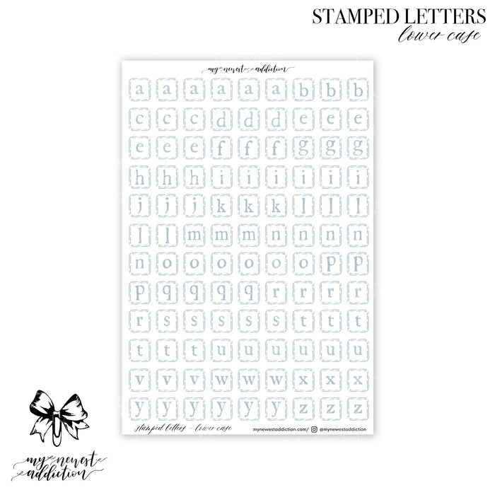 Stamped Letters | Lower Case
