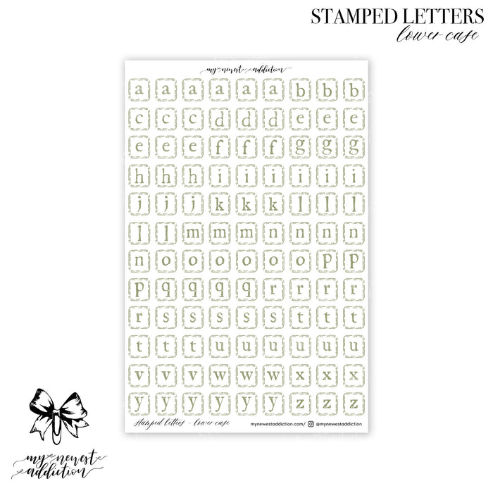 Stamped Letters | Lower Case