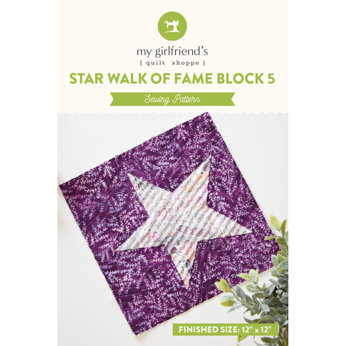 Star Walk of Fame Block 5 (Downloadable Sewing Pattern)