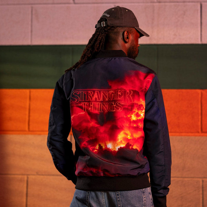 RSVLTS Stranger Things Jacket Stranger Things "Mind Flayer Mayhem" – Reversible Bomber Jacket Stranger Things "Mind Flayer Mayhem" – Reversible Bomber Jacket