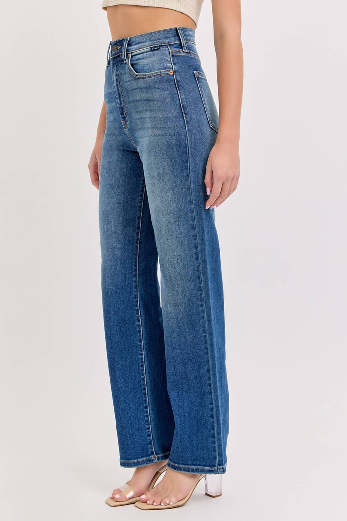 Super High Rise Dad Jean Dark Wash