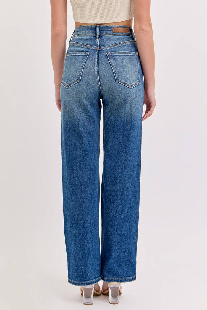 Super High Rise Dad Jean Dark Wash