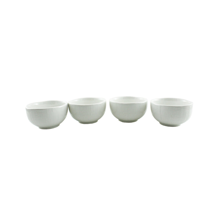 Symphony Ripple Dipping Bowl Set Of 4 - White
