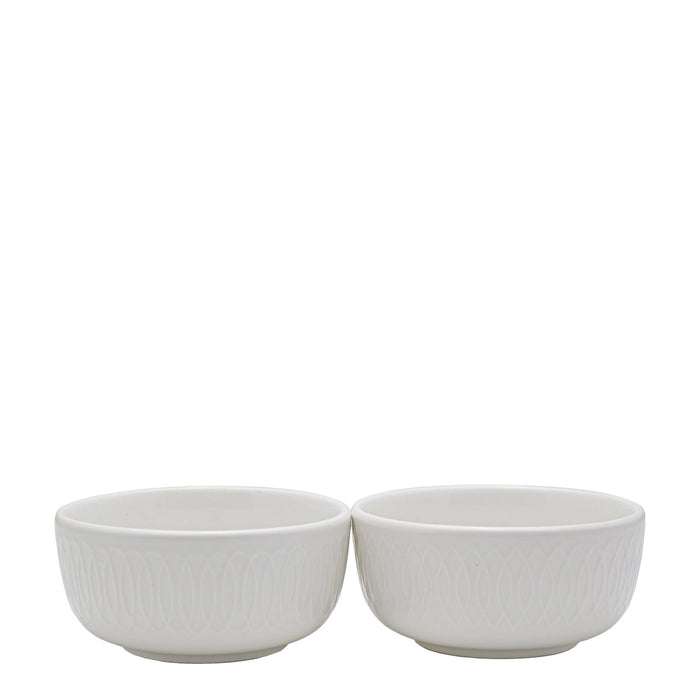 Symphony Spiro Dip Bowl Set Of 2 - White
