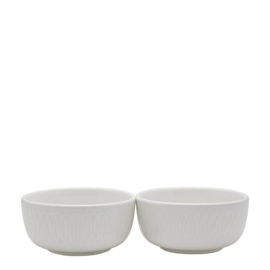 Symphony Spiro Dip Bowl Set Of 2 - White