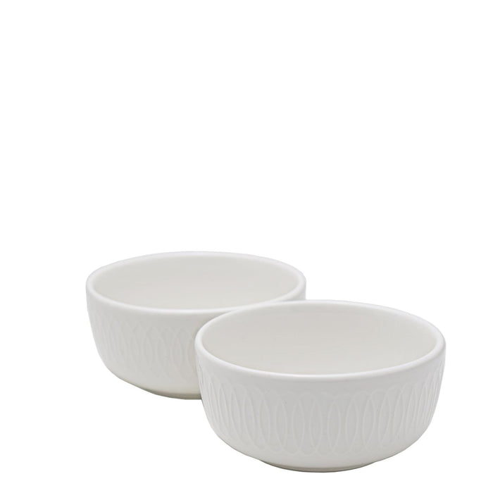 Symphony Spiro Dip Bowl Set Of 2 - White
