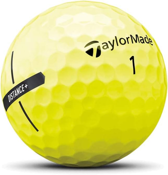 TaylorMade Yellow Distance+ Golf Balls Pack Of 12