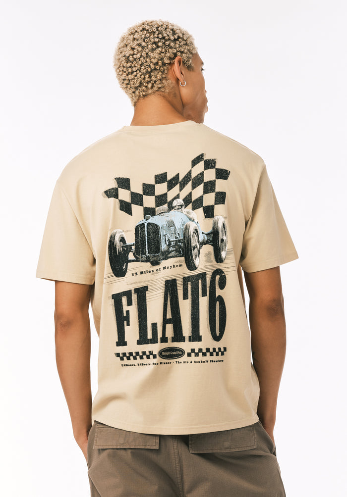 Buffalo Men T-Shirts Beige Knit Tees Short Sleeve Soft Cotton Relaxed Fit