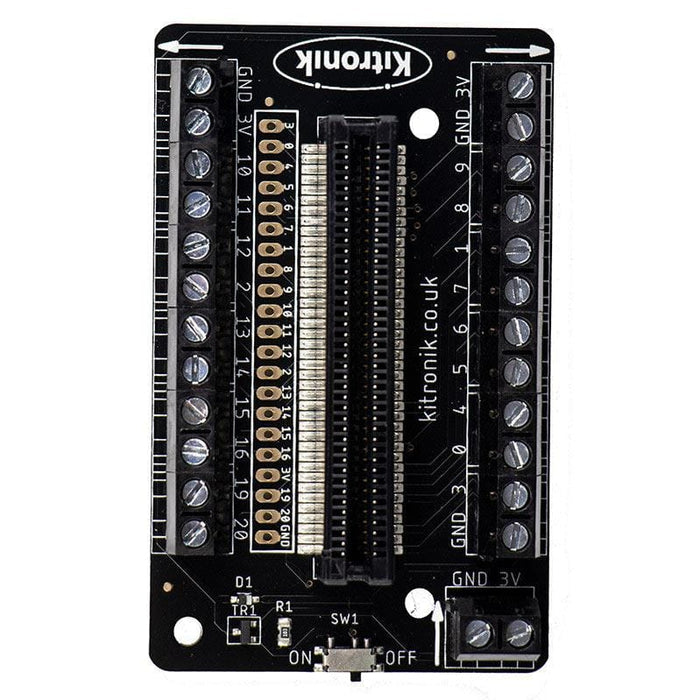 Terminal Block Breakout for BBC micro:bit by Kitronik - The Pi Hut