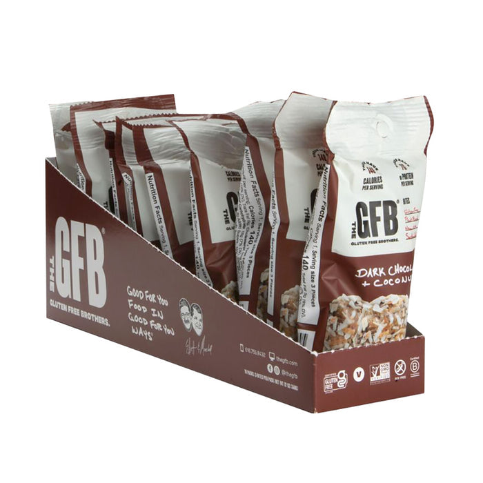 The Gluten Free Brothers Dark Chocolate Coconut Bite Candy - 10 Count