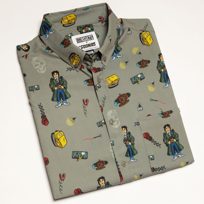 RSVLTS The Goonies The Goonies "Data’s Great Inventions" – KUNUFLEX Short Sleeve Shirt