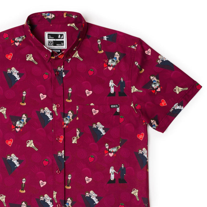 RSVLTS The Office Short Sleeve Shirt The Office "Heartbeets" – KUNUFLEX Short Sleeve Shirt