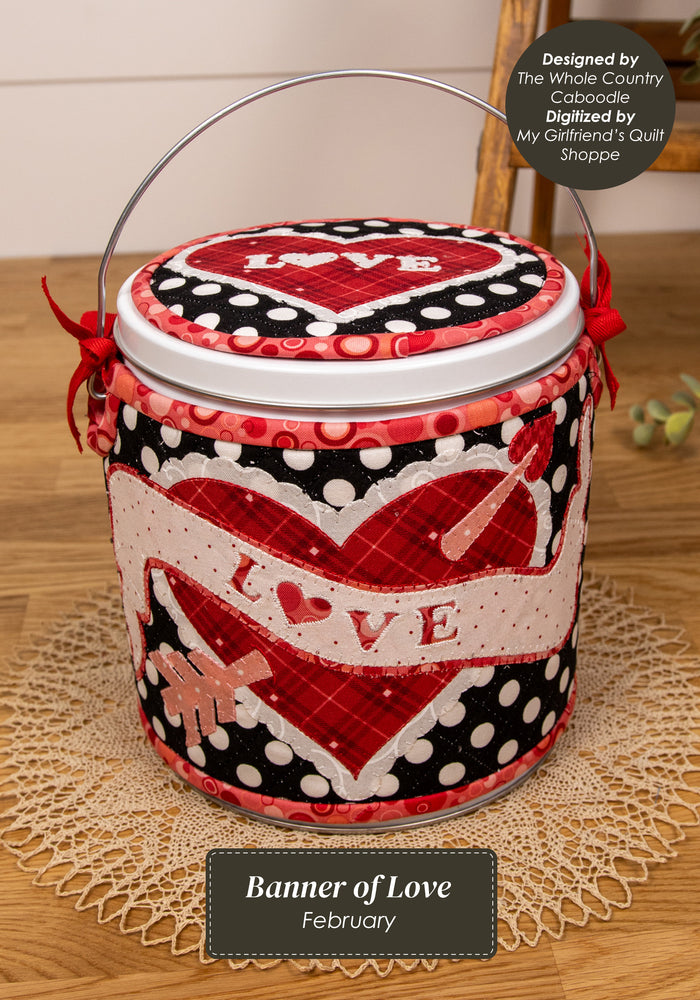 The Whole Country Caboodle Banner of Love Cozy Kit - Machine Embroidery