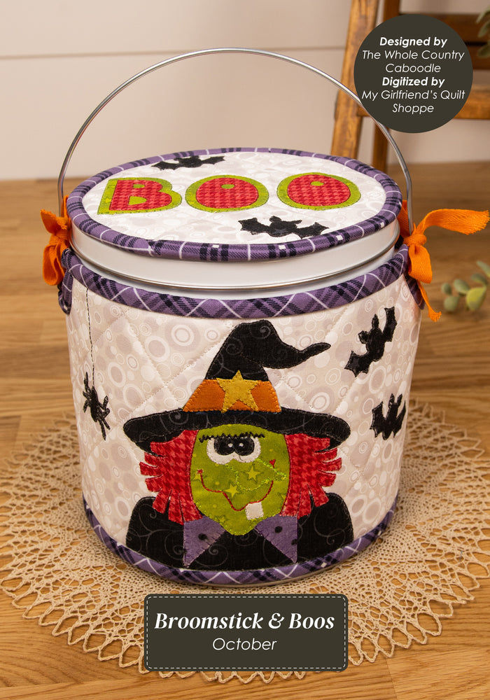 The Whole Country Caboodle Broomsticks and Boos Cozy Kit - Machine Embroidery