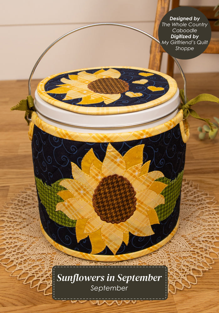 The Whole Country Caboodle Sunflowers in September Cozy Kit - Machine Embroidery