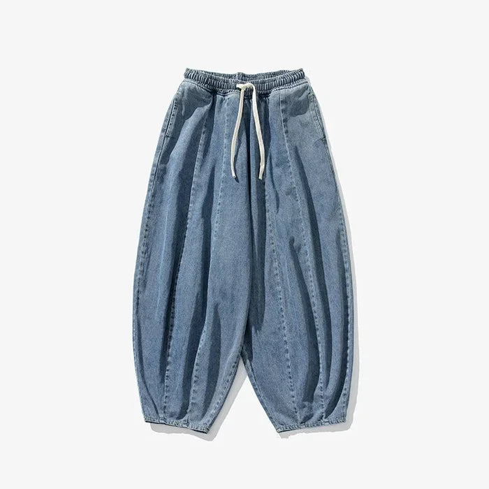 Theo Lombard Men's Retro Wide Leg Lantern Pants