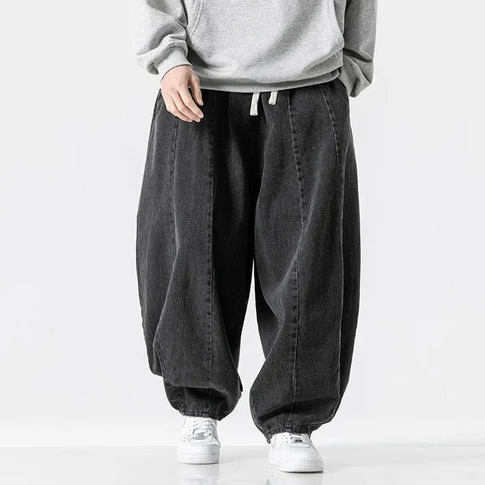 Theo Lombard Men's Retro Wide Leg Lantern Pants