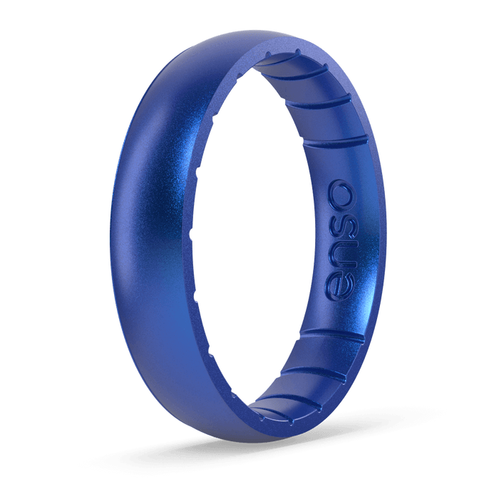 Birthstone Classic Thin Silicone Ring - Sapphire