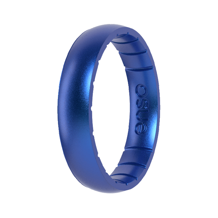 Birthstone Classic Thin Silicone Ring - Sapphire