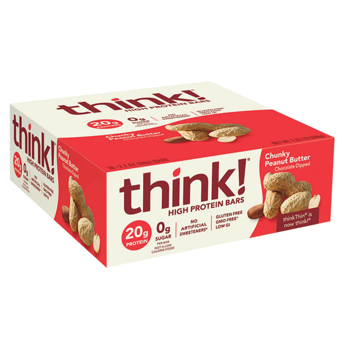 Think! Chunky Peanut Butter Protein Bar - 10 Count 2.1 OZ
